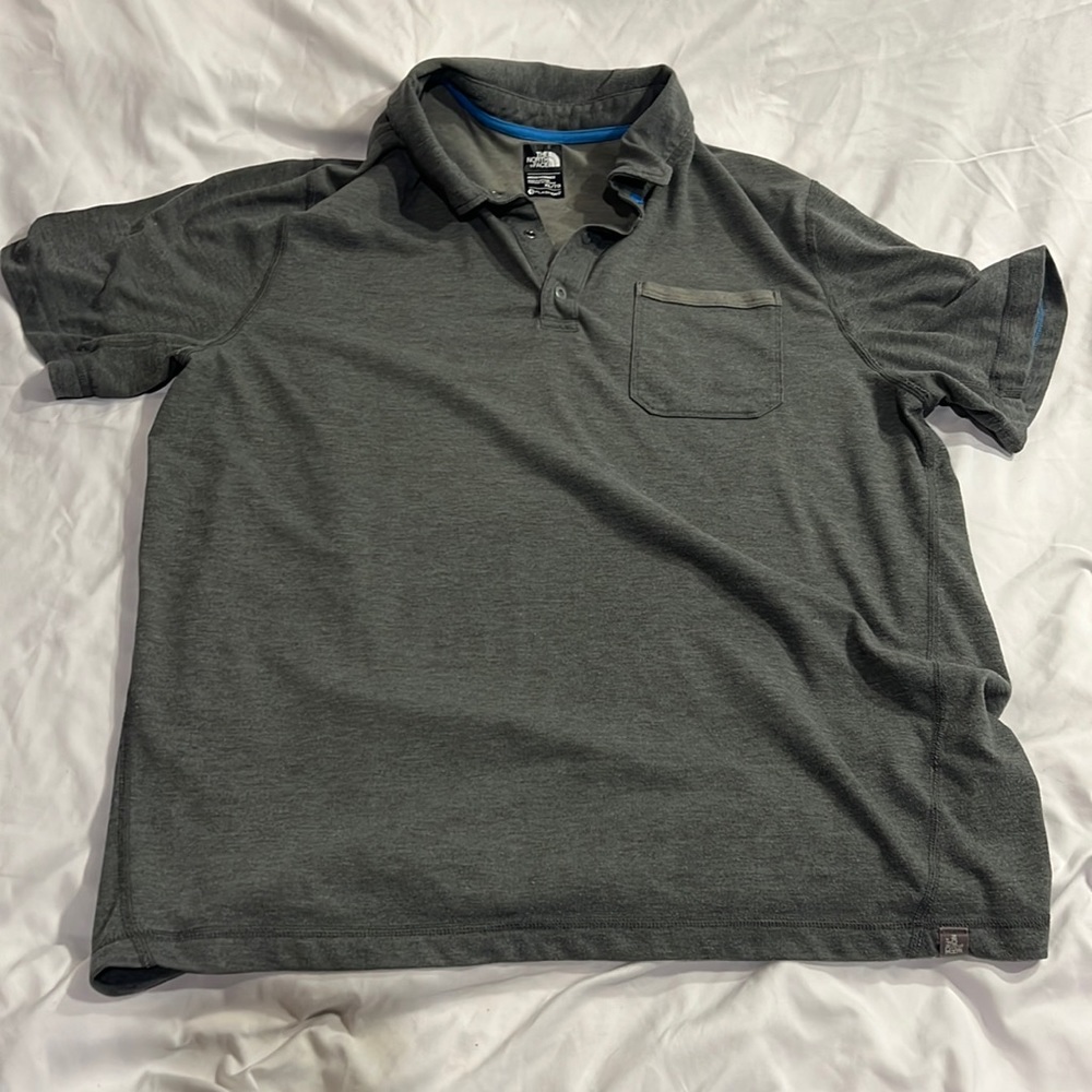Mens Gray Flashdry Cotton Polo shirt with pocket
